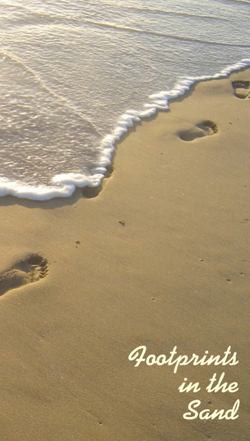 Footprints in the Sand Prayer Card – Rosary.Team